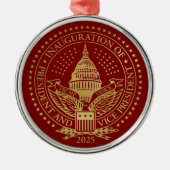 Zweite Amtseinführung von Präsident Trump Ornament Aus Metall (Vorne)