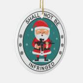 Zweite Änderung AR-15 Weihnachtsmann Keramik Ornament (Rechts)
