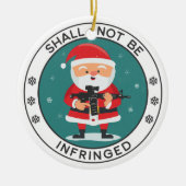 Zweite Änderung AR-15 Weihnachtsmann Keramik Ornament (Vorne)
