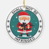 Zweite Änderung AR-15 Weihnachtsmann Keramik Ornament (Hinten)