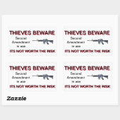 Zweite Änderung Colt AR-15-Sicherheitsticker Rechteckiger Aufkleber (Blatt)