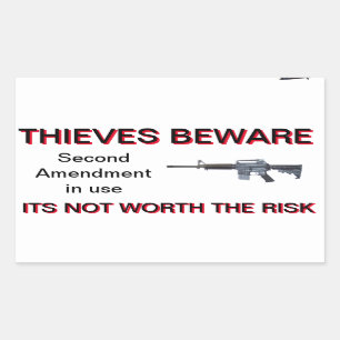 Zweite Änderung Colt AR-15-Sicherheitsticker Rechteckiger Aufkleber