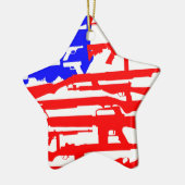 Zweite Änderung der Gewebeflagge Keramik Ornament (Links)