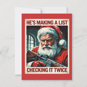 Zweite Änderung der Santa Card   Gun Rights Weihna Postkarte