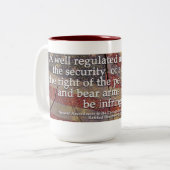 Zweite Änderung der Verfassung der USA Zweifarbige Tasse (Vorderseite Links)