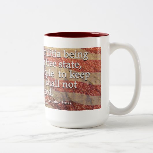 Zweite Änderung der Verfassung der USA Zweifarbige Tasse (Rechts)