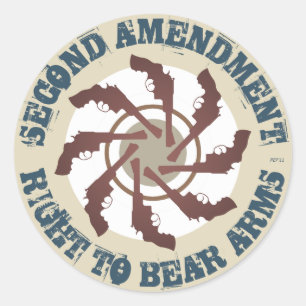 Zweite Änderung Runder Aufkleber