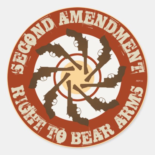 Zweite Änderung Runder Aufkleber (Vorderseite)