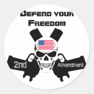 zweite Änderung Runder Aufkleber