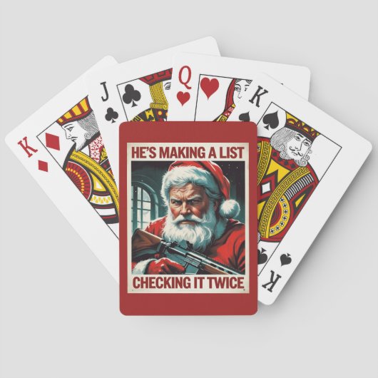 Zweite Änderung Santa Cards | Gun Rights Poker Spielkarten (Rückseite)