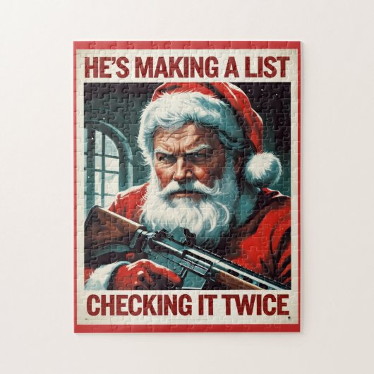 Zweite Änderung Santa Puzzle | Gun Rights Jigsaw (Vertikal)