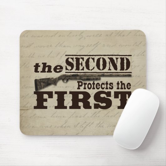 Zweite Änderung schützt ersten Verfassungszusatz Mousepad (Mit Mouse)