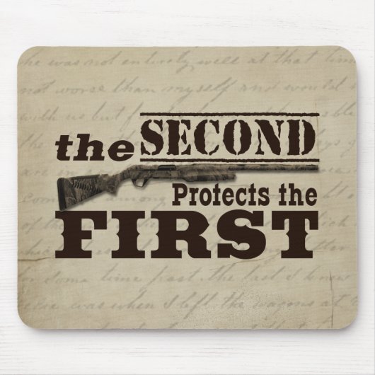 Zweite Änderung schützt ersten Verfassungszusatz Mousepad (Vorne)
