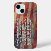 Zweite Änderung Typografie Rustikale US-Flagge Case-Mate iPhone Hülle (Rückseite)