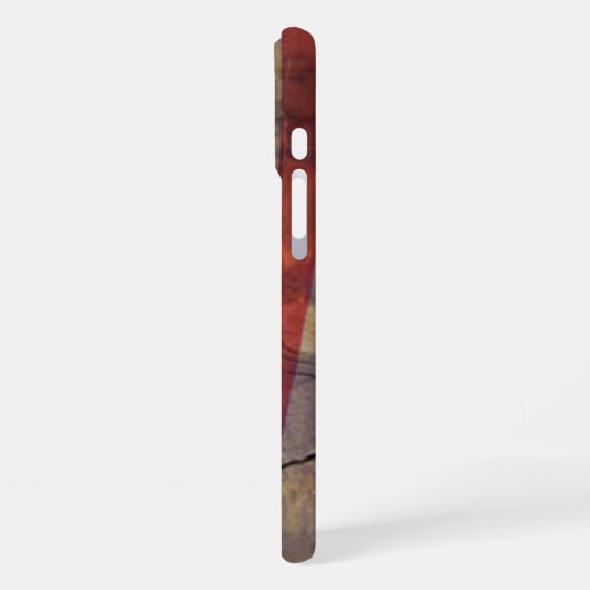 Zweite Änderung Typografie Rustikale US-Flagge iPhone Hülle (Linke Seite)