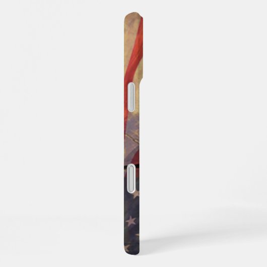 Zweite Änderung Typografie Rustikale US-Flagge iPhone Hülle (Rechte Seite)
