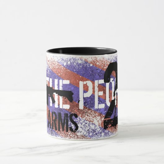 Zweite Änderung, US-Flagge und AR-15-Tasse Tasse (Zentrum)