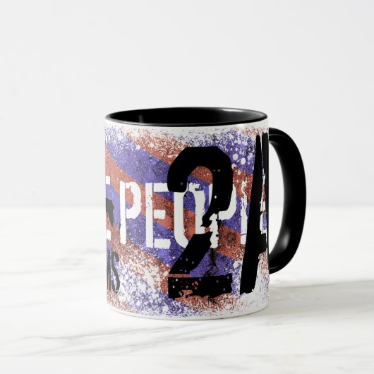 Zweite Änderung, US-Flagge und AR-15-Tasse Tasse (VorderseiteRechts)