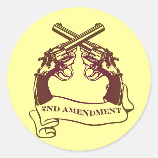 Zweite Änderung: Waffenkleber Runder Aufkleber (Vorderseite)