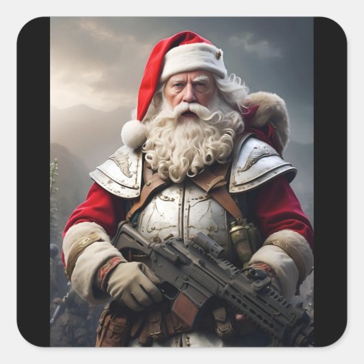 Zweite Änderung Weihnachten Quadratischer Aufkleber (Vorderseite)