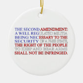 Zweite Änderungs-Flagge Keramikornament (Vorne)