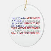 Zweite Änderungs-Flagge Keramikornament (Links)