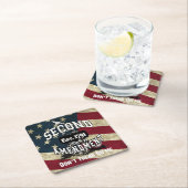 Zweite Änderungs-Gadsden-Flagge treten nicht auf Rechteckiger Pappuntersetzer (Vor Ort)