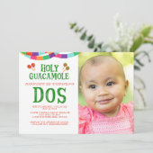 ZWEITE BIRTHTAGE FIESTA - FOTO - DOS EINLADUNG (Stehend Vorderseite)