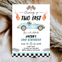 Zweite Fast Birthday Party Rennen Auto 2. Geburtst
