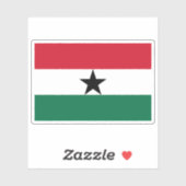 Zweite Flagge Ghanas (1964-1966) Aufkleber (Blatt)