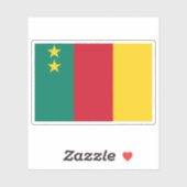 Zweite Flagge Kameruns (1961-1975) Aufkleber (Blatt)