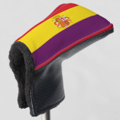 Zweite Flagge Spaniens Golf Headcover (3/4 Vorderseite)