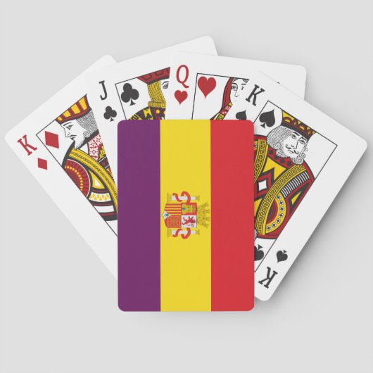 Zweite Flagge Spaniens Spielkarten (Rückseite)
