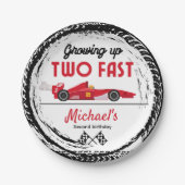 Zweite Geburtstagsfeier des Rennwagens Pappteller (Vorderseite)