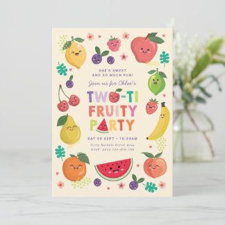 Zweite Geburtstagsfeier, Zwei-ti Fruity Party Girl Einladung