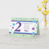 Zweite Geburtstagskarte Personalisierter Junge! Karte (Gelbe Blume)