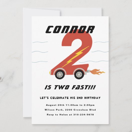 Zweite Geburtstagsparty Einladung (Vorderseite)