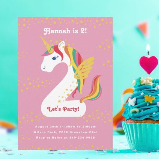 Zweite Geburtstagsparty Einladung