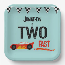 Zweite Geburtstagsparty mit zwei schnellen Kindern Pappteller