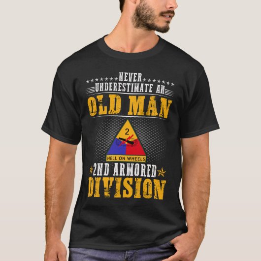 Zweite gepanzerte Abteilung Militärarmee Kriegsvet T-Shirt (Vorderseite)