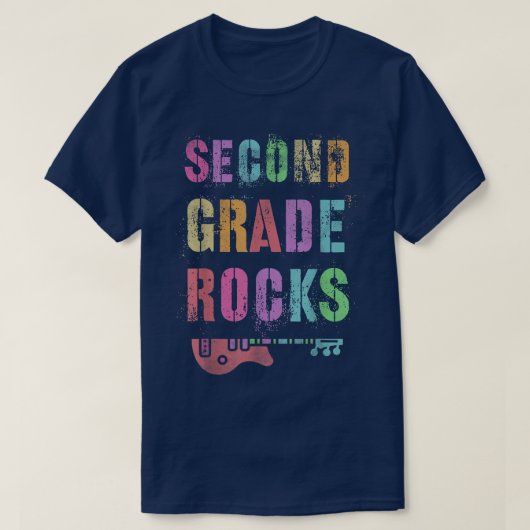 ZWEITE GRADE ROCKS Lehrerin Rockstar 2nd Grade ist T-Shirt (Design vorne)