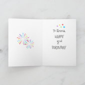 Zweite große Feuerwerk Stars glücklich Zweiter Geb Karte (Innenseite)