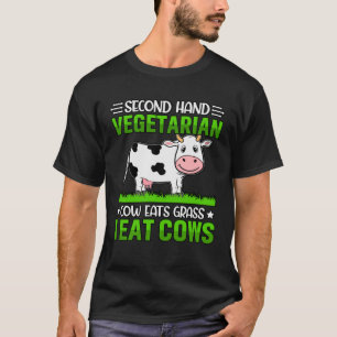 Zweite Hand Vegetarische Kuh frisst Gras ich Kühe T-Shirt