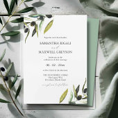 Zweite Hochzeit des botanischen Olive Einladung