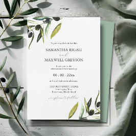 Zweite Hochzeit des botanischen Olive Einladung