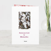 Zweite Hochzeitskarte - Baumwolle Karte (Rückseite)