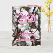 Zweite Hochzeitskarte - Baumwolle Karte (Gelbe Blume)