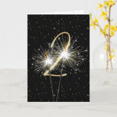 Zweite Hochzeitstag-Sparkler Karte (Gelbe Blume)