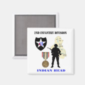 Zweite Infanterieabteilung Irak Kriegsveteranenmag Magnet (Vorderseite/Rückseite)