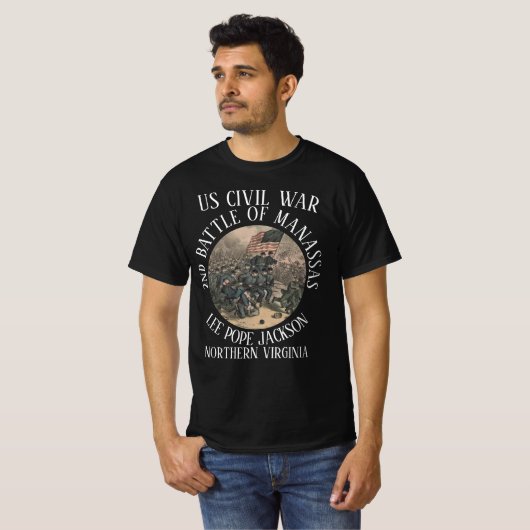 ZWEITE KAMPF GEGEN MANASSAS US ZIVIL KRIEG LEE POP T-Shirt (Vorne ganz)